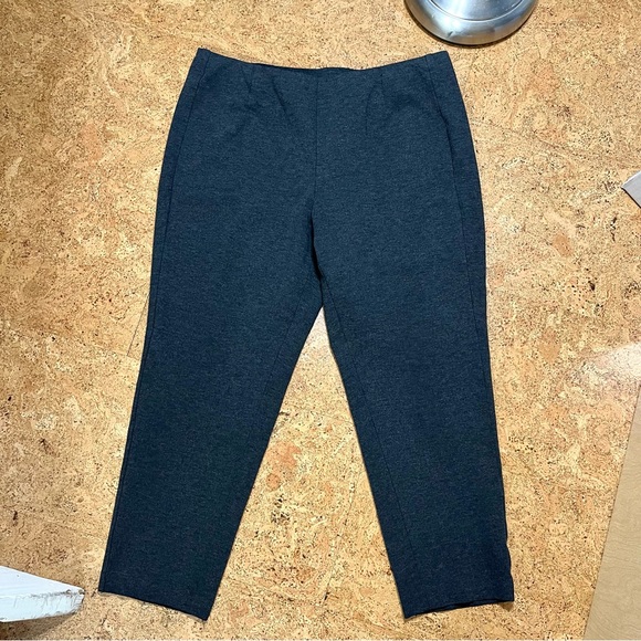 J.Jill Ponte Slim Leg Charcoal Gray Pull On Pants Sz XL - Picture 7 of 12